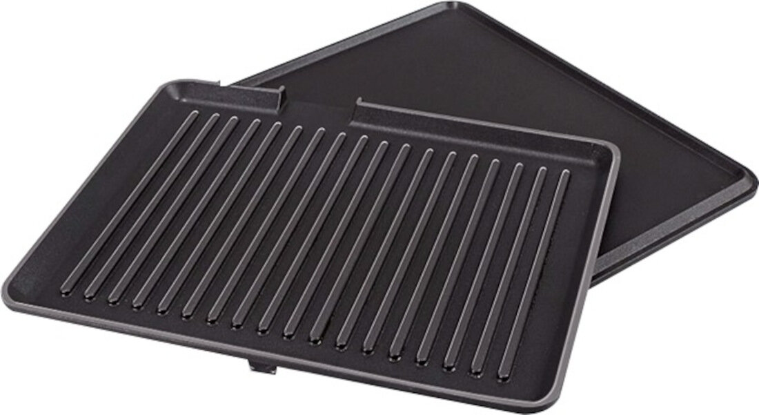 Grill elektryczny SENCOR SBG 6650BK wyposazenie zestaw komplet akcesoria lopatka do czyszczenie pojemnik na tluszcz dwie plyty grillowe