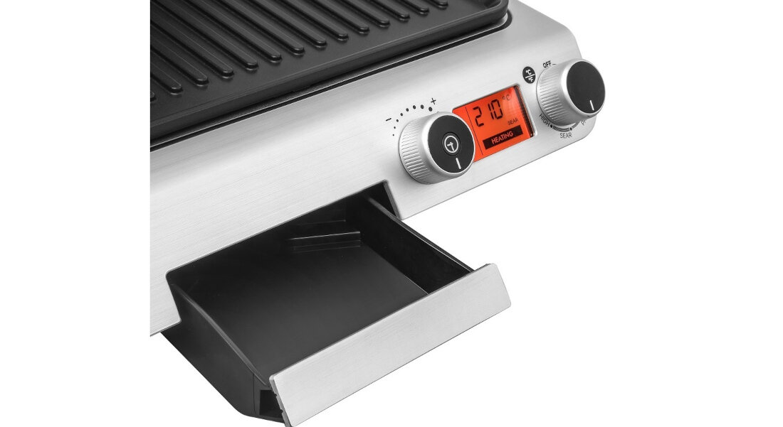 Grill elektryczny SENCOR SBG 6650BK wyposazenie pojemnik na tluszcz uzytkowanie zdrowe potrawy