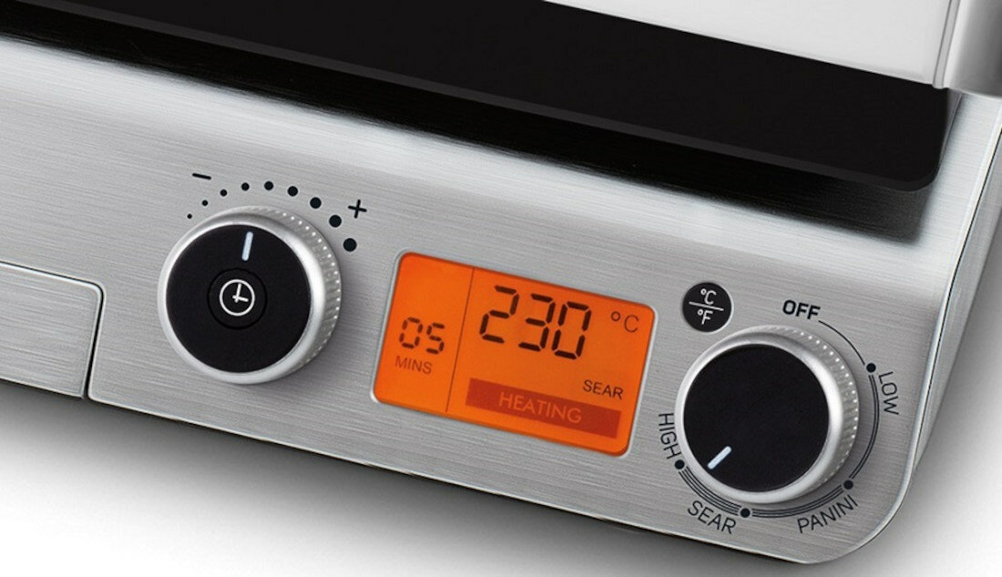 Grill elektryczny SENCOR SBG 6650BK wygodne sterowanie wyswietlacz wygoda precyzja uzytkowanie