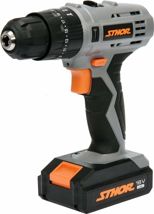 Wiertarko-wkrętarka STHOR 78974 wyglad front skos