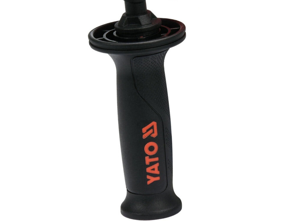 Wiertarka udarowa YATO YT-82036 solidny uchwyt kompaktowa konstrukcja do użytkowania w warunkach domowych w profesjonalnych i przemysłowych warsztatach ergonomiczna rękojeść główna rękojeść dodatkowa okładzina antypoślizgowa