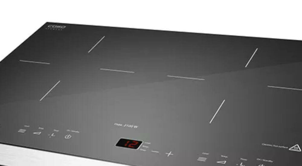 CASO-GERMANY kuchenka nastawna indukcyjna pola grzewcze poziomy mocy czujnik garnek timer płyta ceramiczna zabezpieczenie przegrzanie