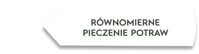 Obraz przedstawia biały prostokąt z czarnym tekstem: \'RÓWNOMIERNE PIECZENIE POTRAW\'.
