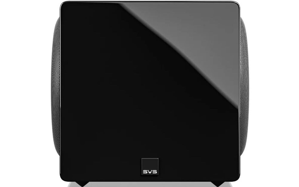 SVS 3000 Micro R Evolution zamknięta obudowa MDF stalowe maskownice nóżki izoelastomerowe, subwoofer na białym tle