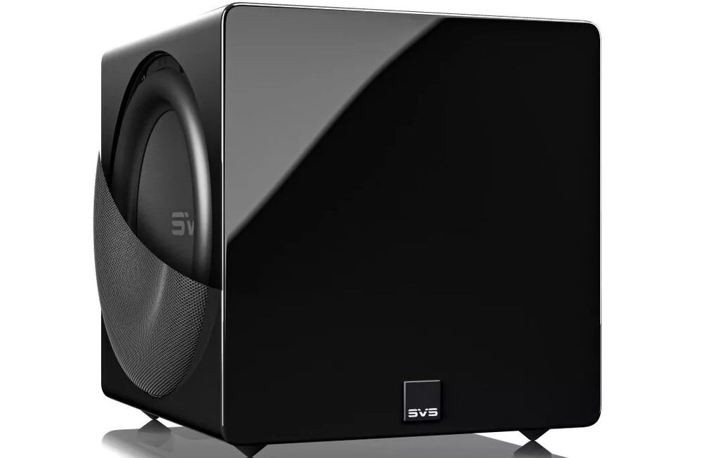 SVS 3000 Micro R Evolution wymiary 298,8 x 278 x 273,6 mm waga 10,2 kg Bluetooth automatyczne włączanie, subwoofer na białym tle
