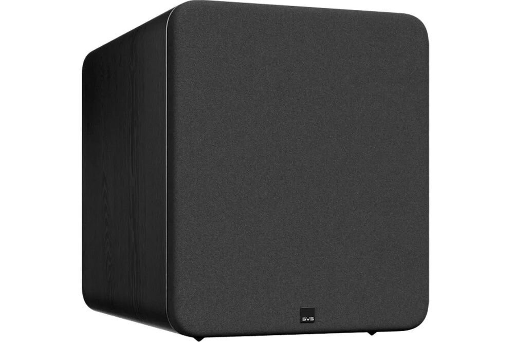 Subwoofer SVS PB-3000 R Evolution tylny panel OLED Display Flip automatyczne włączanie, subwoofer na białym tle