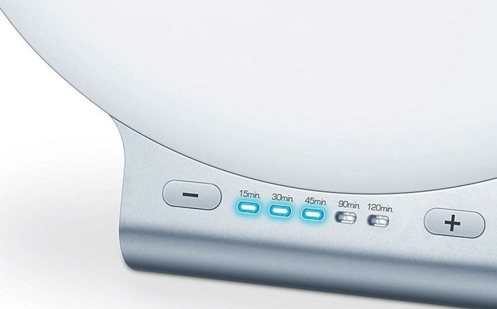 BEURER-TL-70 lampa oświetlany panel sterowania czas naświetlania zabieg