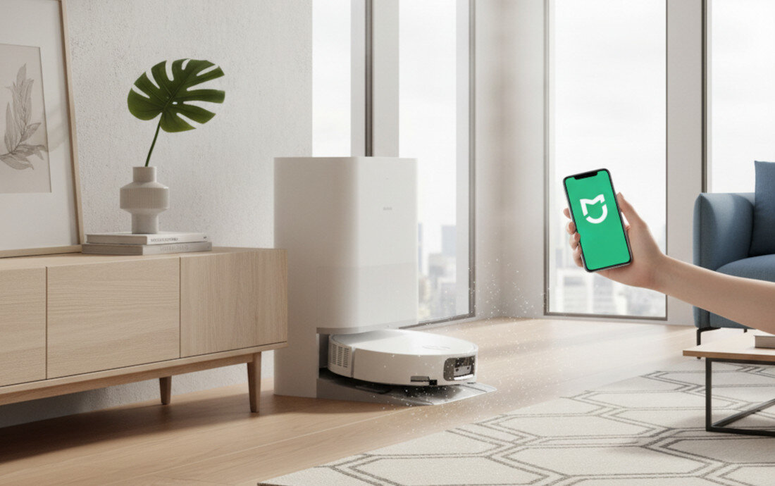 Robot sprzątający XIAOMI 6 Pro EU zdjęcie lifestyle Sterowanie przez Xiaomi Home