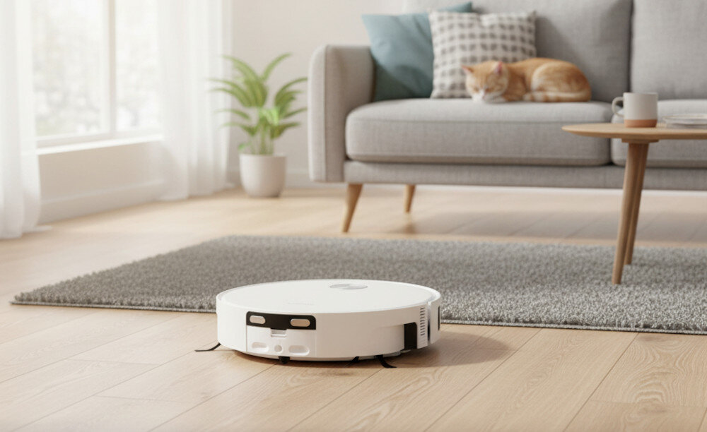 Robot sprzątający XIAOMI 6 Pro EU zdjęcie lifestyle Precyzyjna nawigacja LiDAR Nawigacja LiDAR  z kamerami i czujnikami AI