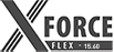 Logo z napisem \'X-Force Flex 15.60\'.
