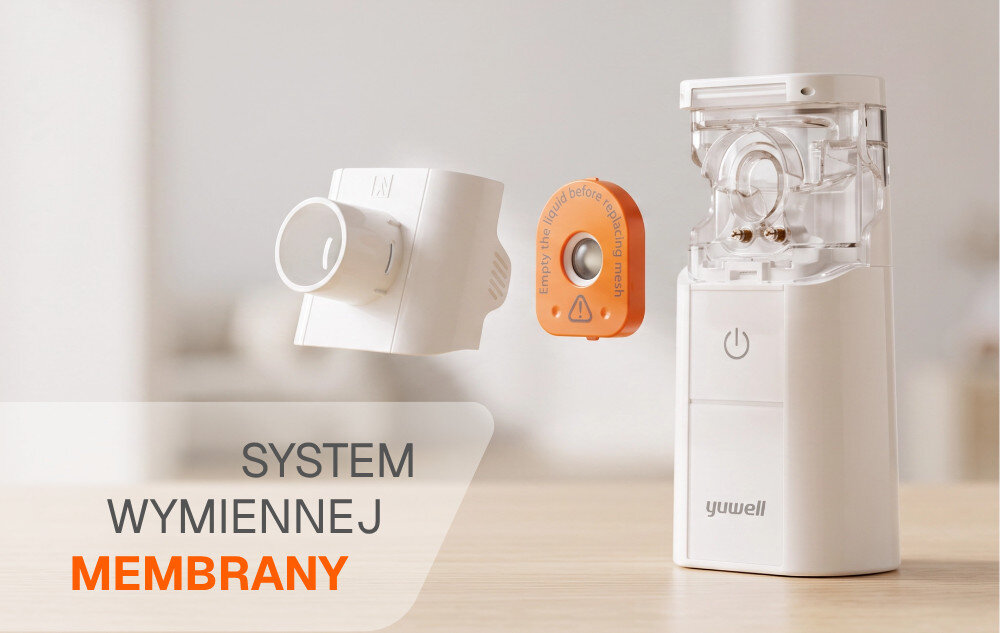 Inhalator YUWELL M3 Mesh zdjęcie lifestyle 3 wymienne membrany