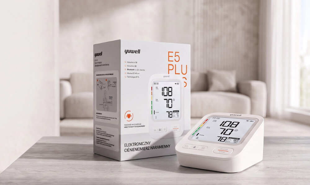Ciśnieniomierz YUWELL E5 Plus zdjęcie lifestyle Zdrowie pod kontrolą