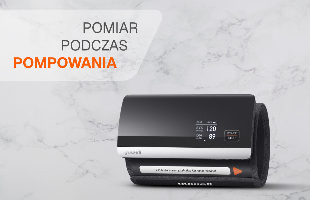 Ciśnieniomierz YUWELL E9 Pro zdjęcie lifestyle Pomiar podczas pompowania 