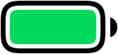 Zielony prostokąt z zaokrąglonymi rogami.