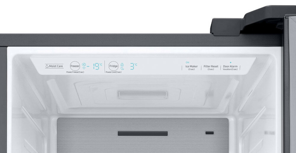 Lodówka SAMSUNG RS68N8241S9 Side by Side No frost 178cm Srebrna Podajnik wody Kostkarka
