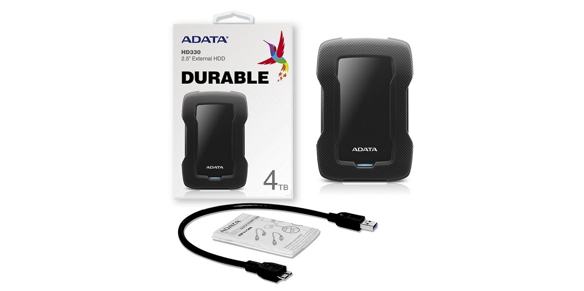 Dysk ADATA Durable Lite HD330 Bezpieczny transport