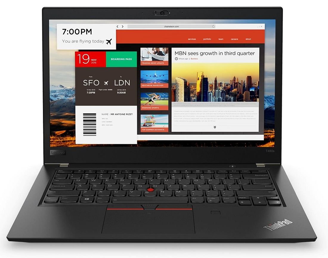 Laptop biznesowy LENOVO ThinkPad T480s - zabezpieczenia