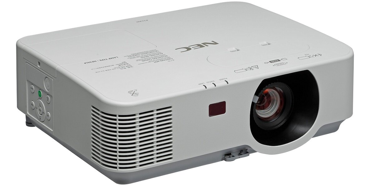 Projektor NEC P554W wyświetlacz cale funkcjonalność matryca odświeżanie reakcja złącza rozdzielczość ekran biuro dom praca rozrywka USB wideo audio Full HD