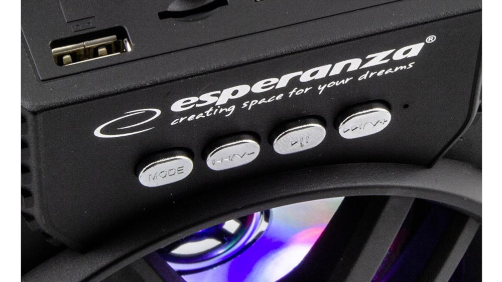 Głośnik Mobilny ESPERANZA Rhythm Czarny - Bluetooth