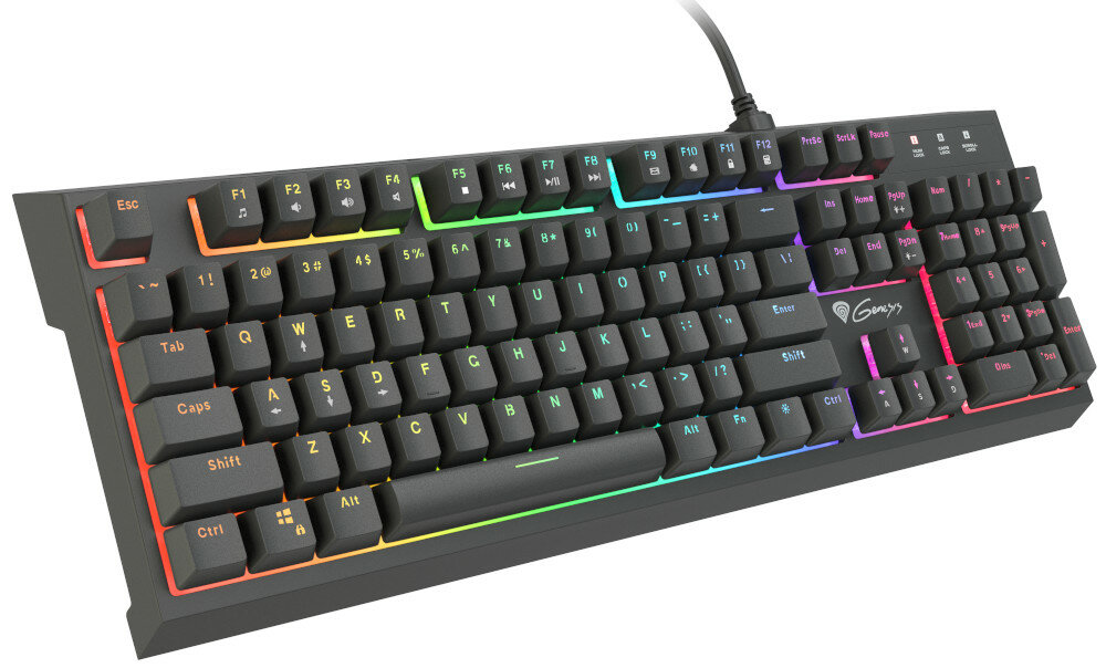 GENESIS THOR 200 RGB US membrana technologia hybrydowa cichy kolory szybka rekacja trwałość