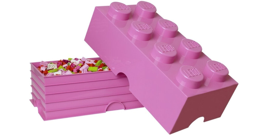 Pojemnik na LEGO klocek Brick 8 rozowy 40041739