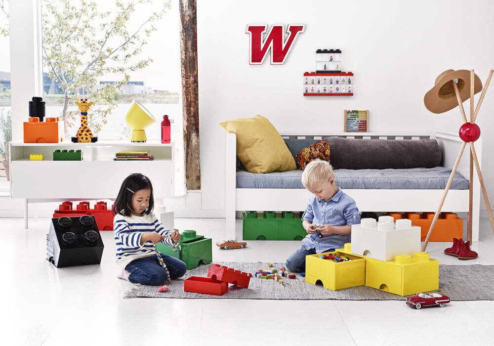 Pojemnik na LEGO klocek Brick 4 Bialy 40031735