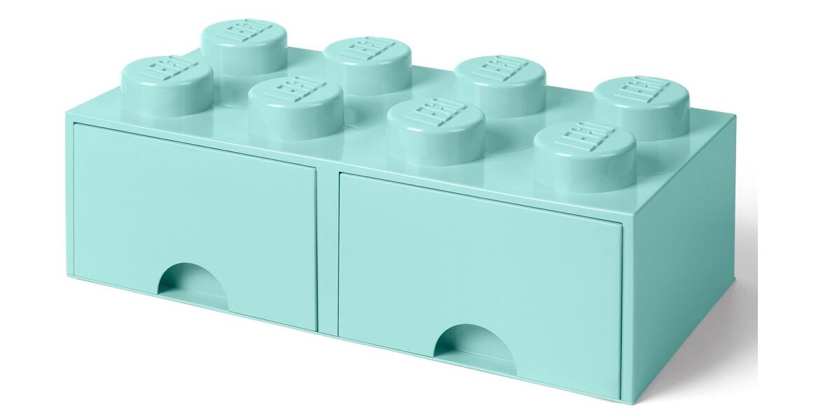 Pojemnik na LEGO z szufladkami Brick szkoła przechowywanie skarby dzieci chusteczki łączenie wyobraźnia fantazja biurko porządek organizacja