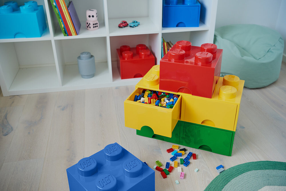 Pojemnik na LEGO z szufladka Brick 8 zolty 40061732