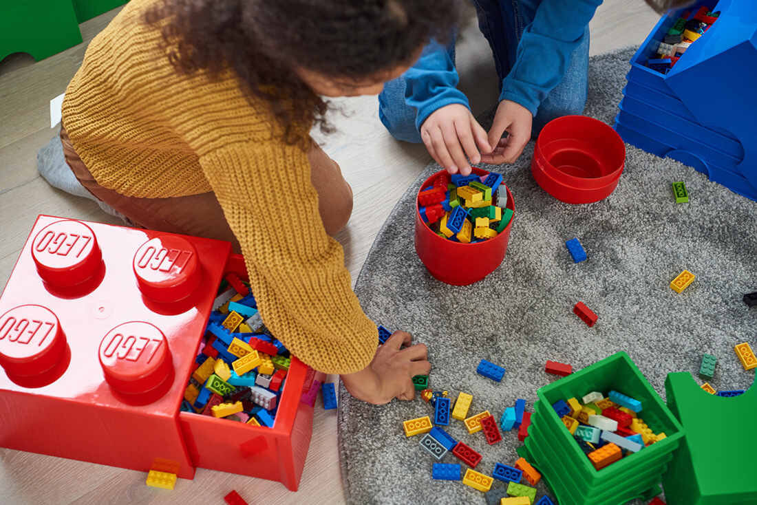 Pojemnik na LEGO z szufladka Brick 4 Czerwony 40051730