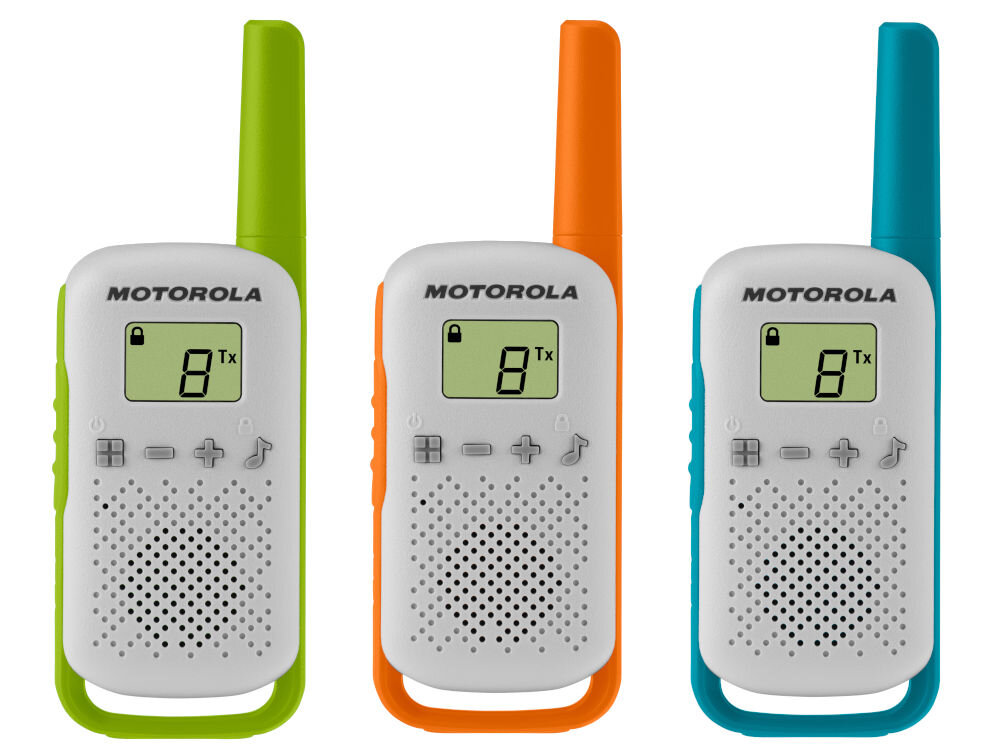 Radiotelefon MOTOROLA Talkabout T42 PMR446, łatwe parowanie, ostrzeżenie o zużyciu baterii