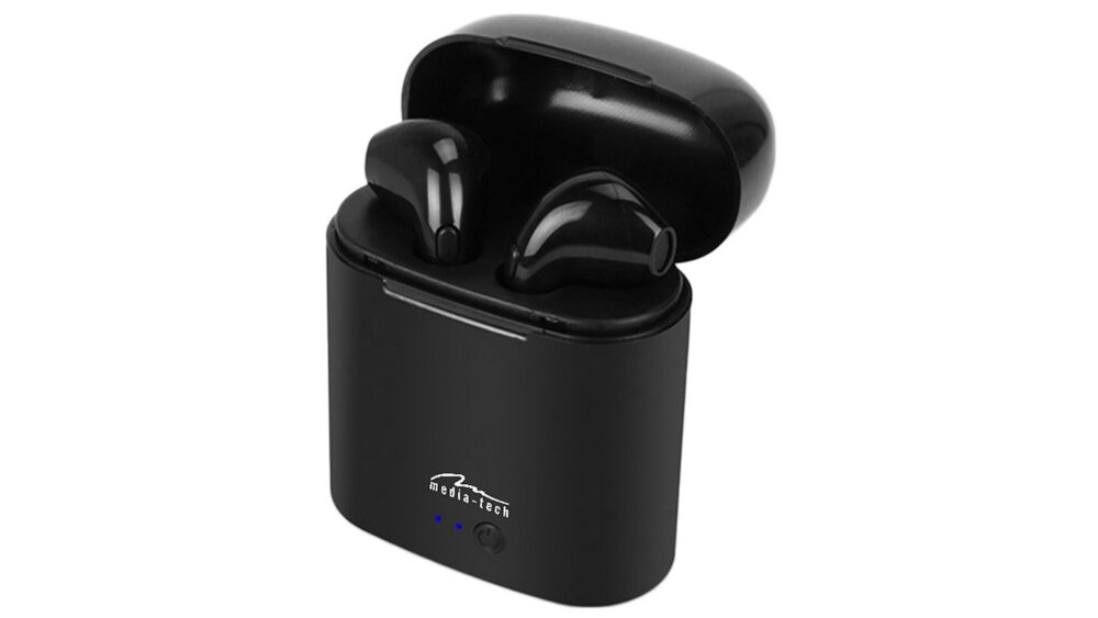 Słuchawki Douszne MEDIA-TECH TWS MT3589K Czarny - Mikrofon