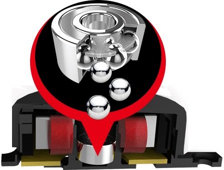 Karta graficzna MSI Geforce RTX 2070 Ventus 8G OC - Dwurzędowe łożyska kulkowe