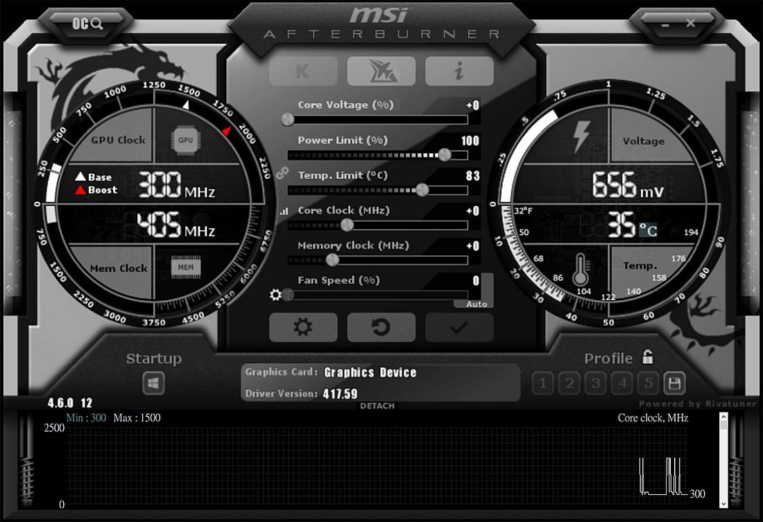 Karta graficzna MSI Geforce RTX 2070 Ventus 8G OC - AFTERBURNER
