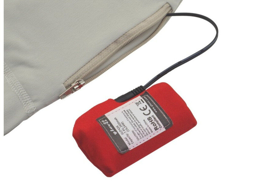 Podgrzewana bluza GLOVII GJ1GL (rozmiar L) Szary przechowywanie baterii