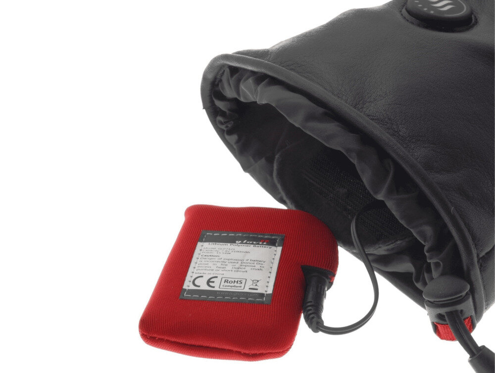 Podgrzewane rękawice GLOVII GS1 (rozmiar L) Czarny Komfortowe przechowywanie bateria