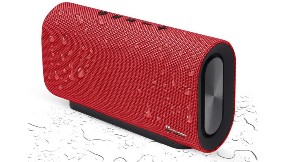 Głośnik Mobilny TRACER Rave Bluetooth Czerwony - Wodoodporny