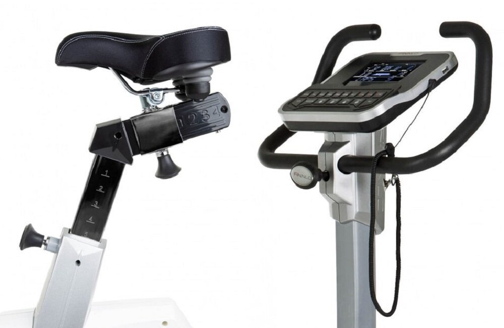 Rower elektromagnetyczny FINNLO Varon XTR II przyjazna dla pleców pozycja siedząca