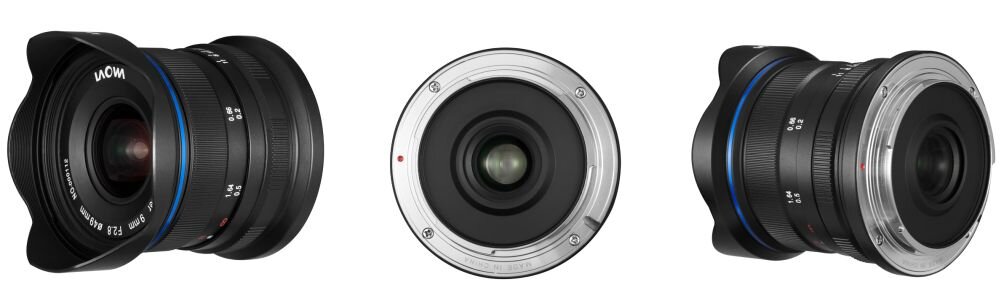 Obiektyw Laowa C&D-Dreamer 9 mm f/2,8 z różnych stron