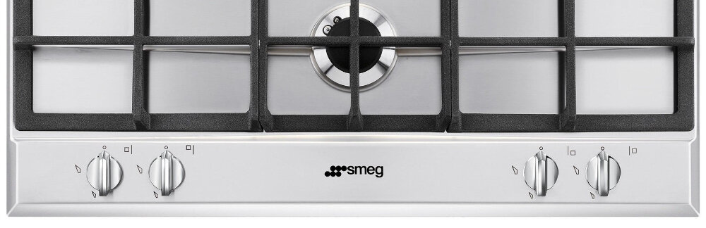 SMEG-P261XGH płyta gazowa palniki sterowanie mechaniczne zapalarka ruszt