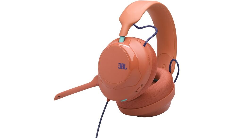 JBL Quantum 120 słuchawki gamingowe, opakowanie FSC, atrament sojowy, plastik z recyklingu, słuchawki na białym tle