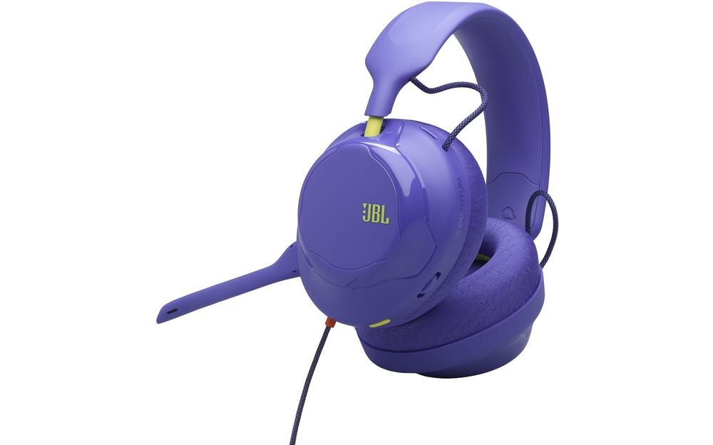 JBL Quantum 120 słuchawki gamingowe, opakowanie FSC, atrament sojowy, plastik z recyklingu, słuchawki na białym tle