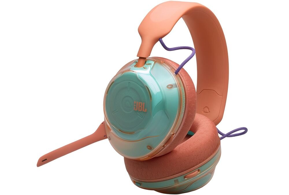 Słuchawki JBL Quantum 520 certyfikat Zoom rozmowy komunikacja praca, słuchawki na białym tle