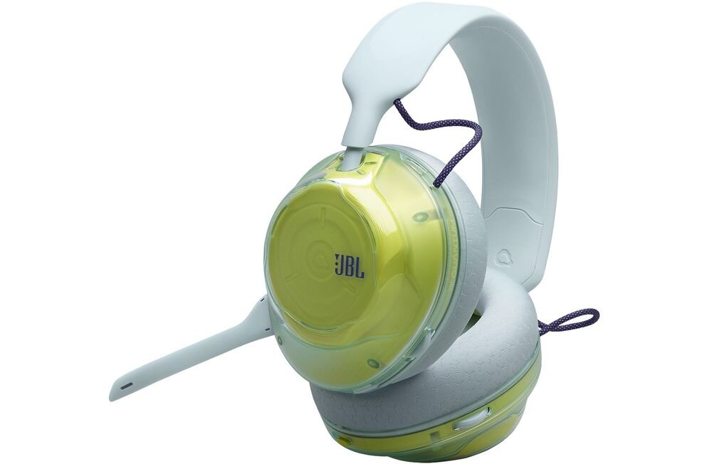 Słuchawki JBL Quantum 520 papierowe opakowanie FSC atrament sojowy plastik z recyklingu, słuchawki na białym tle