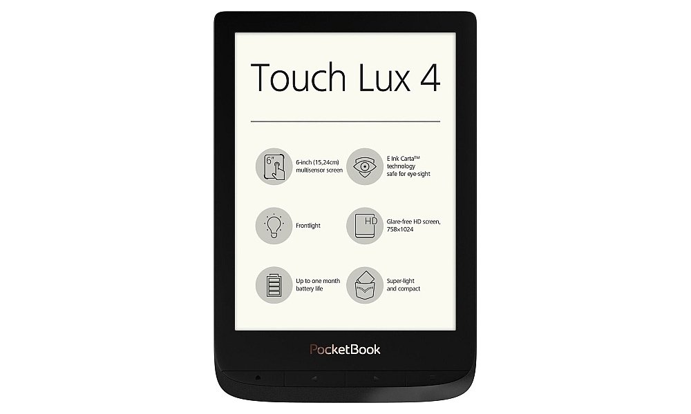 Czytnik E Booków POCKETBOOK 627 Touch Lux 4 Czarny 1024x758 kompaktowy mały lekki