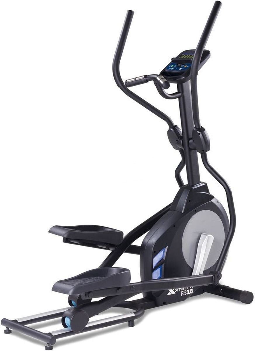 Na obrazie znajduje się orbitrek elektromagnetyczny z wyświetlaczem i uchwytami. Na obudowie widoczny jest napis \'XTERRA FS 3.5\'.