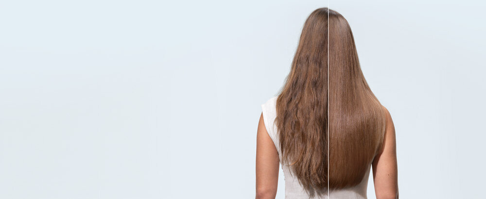 Depilator Philips Lumea dotyka skóry. Wokół niego roztaczają się świetlne okręgi.