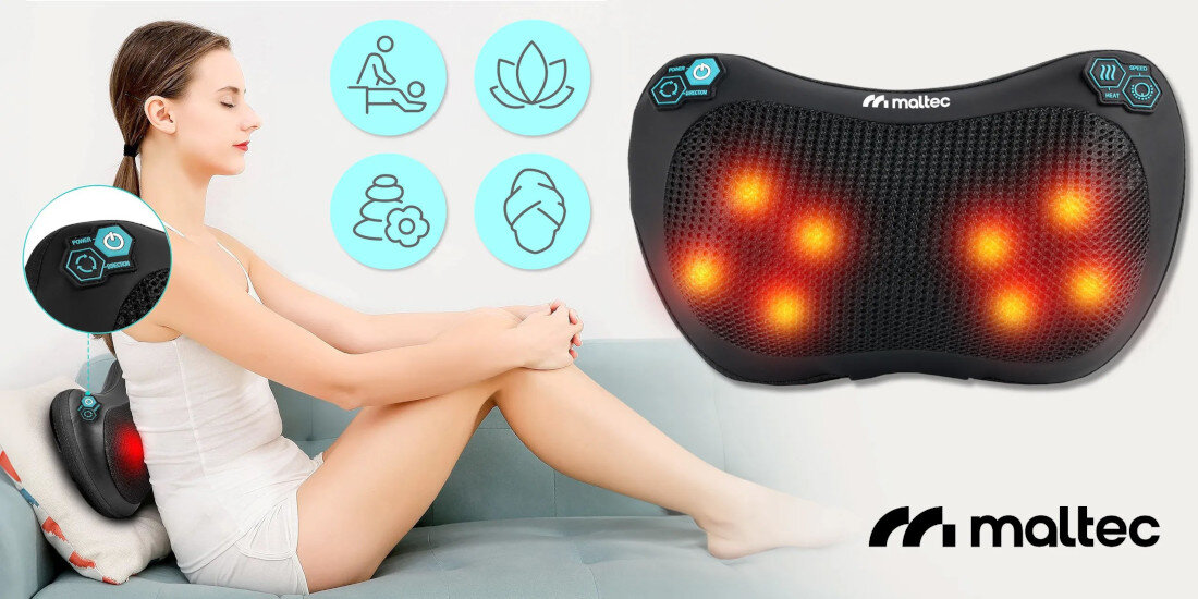 Masażer do karku MALTEC 110996 UltraComfy30W-01 zdjęcie lifestyle Dla Twojego komfortu