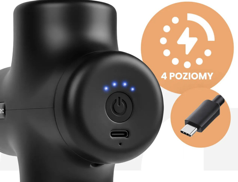 Masażer ręczny Gun MALTEC 113859 BodyBeat Go zdjęcie lifestyle Akumulator Li-Ion  pojemność czas działania