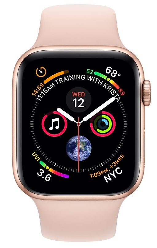 apple watch 4 44mm silver aluminum