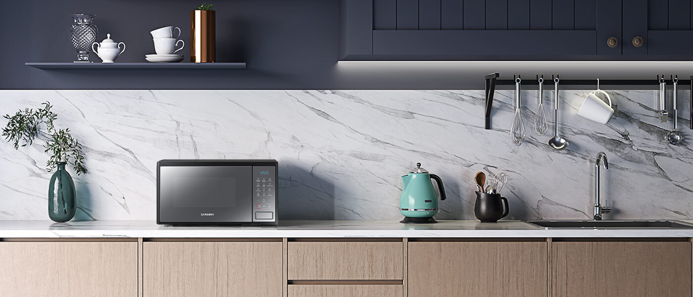 Dostępna w Media Expert mikrofalówka Samsung MG23J5133AM to model wolnostojący